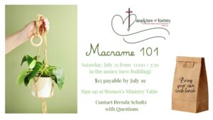 Daughters of Victory Macrame event slide