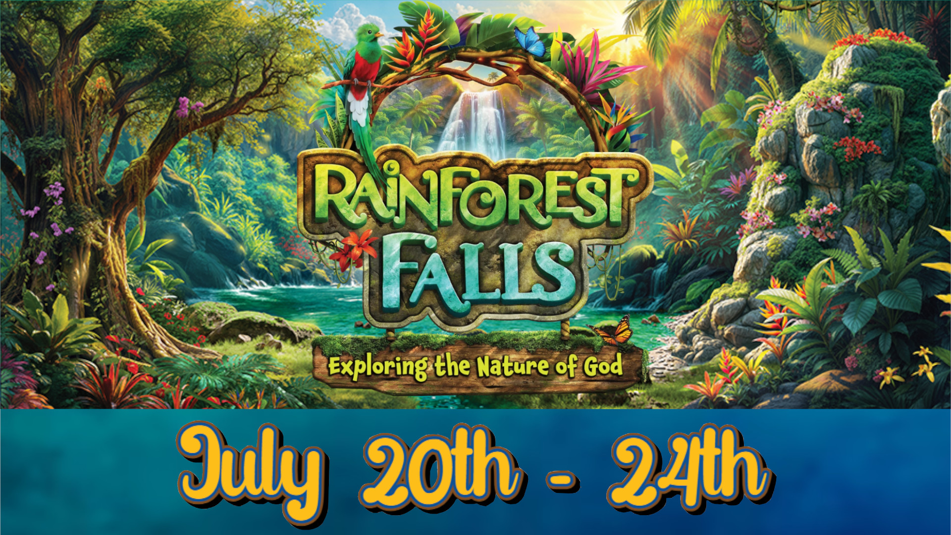 Vacation Bible School Rainforest Falls slide