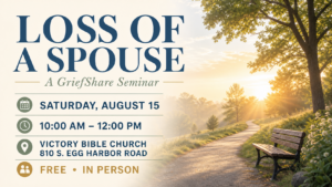 Loss of a Spouse GriefShare seminar event slide