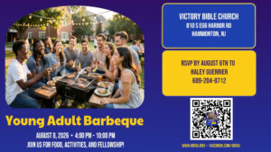Young Adult Barbecue event slide